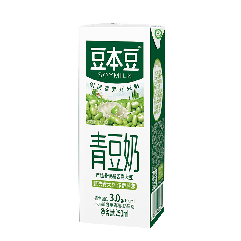 豆本豆 青豆奶 250ml*15 3750ML 盒装(新老包装随机发货)