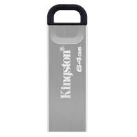 金士顿(Kingston)64GB U盘 DTKN高速金属外壳闪存优盘USB3.2 Gen 1读速200MB/s 银色