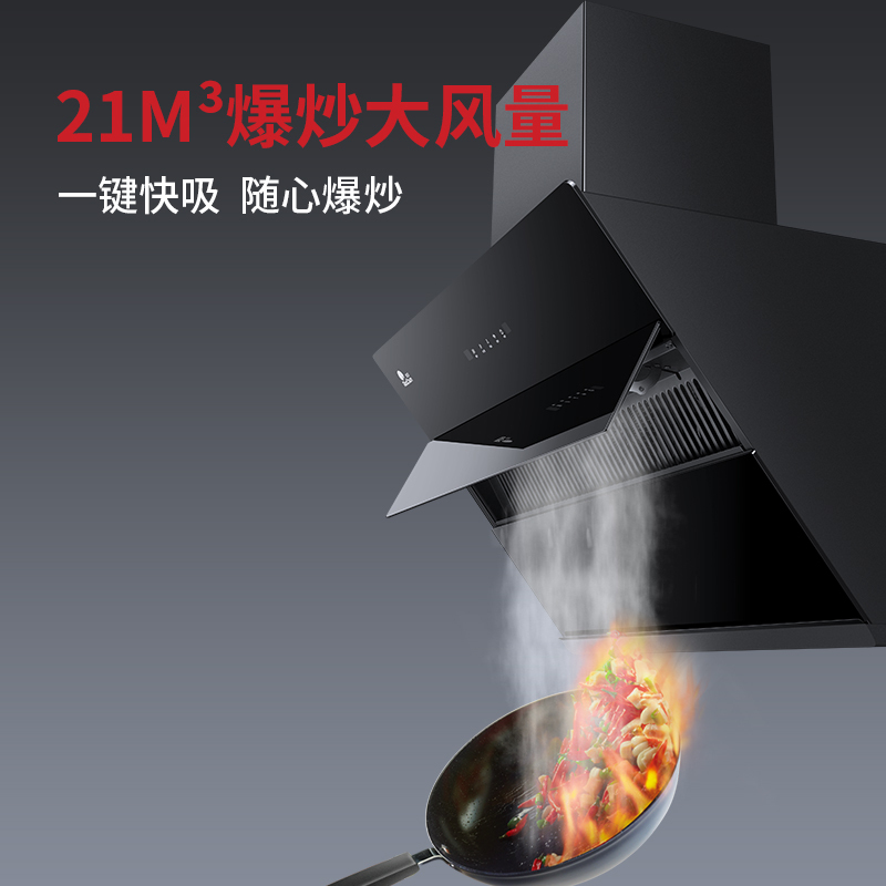 红日(RedSun)家用烟灶套装侧吸式大吸力油烟机不锈钢燃气灶节能灶定时防遗忘JED13H+EM208G 液化气