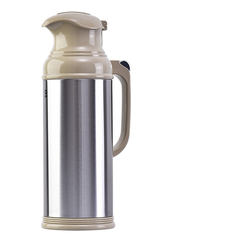 清水shimizusm326220020l家用暖水瓶保温瓶玻璃内胆保温壶砂光灰单个