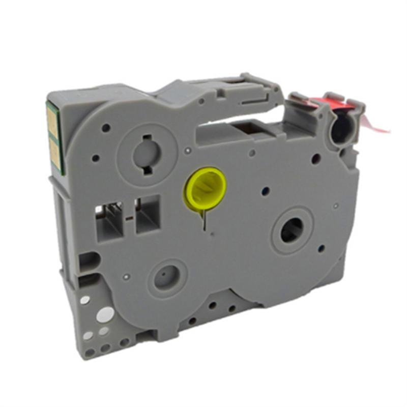 羚翎 LZe-435 适用兄弟标签机 12mm 标签机色带 红底白字高清大图