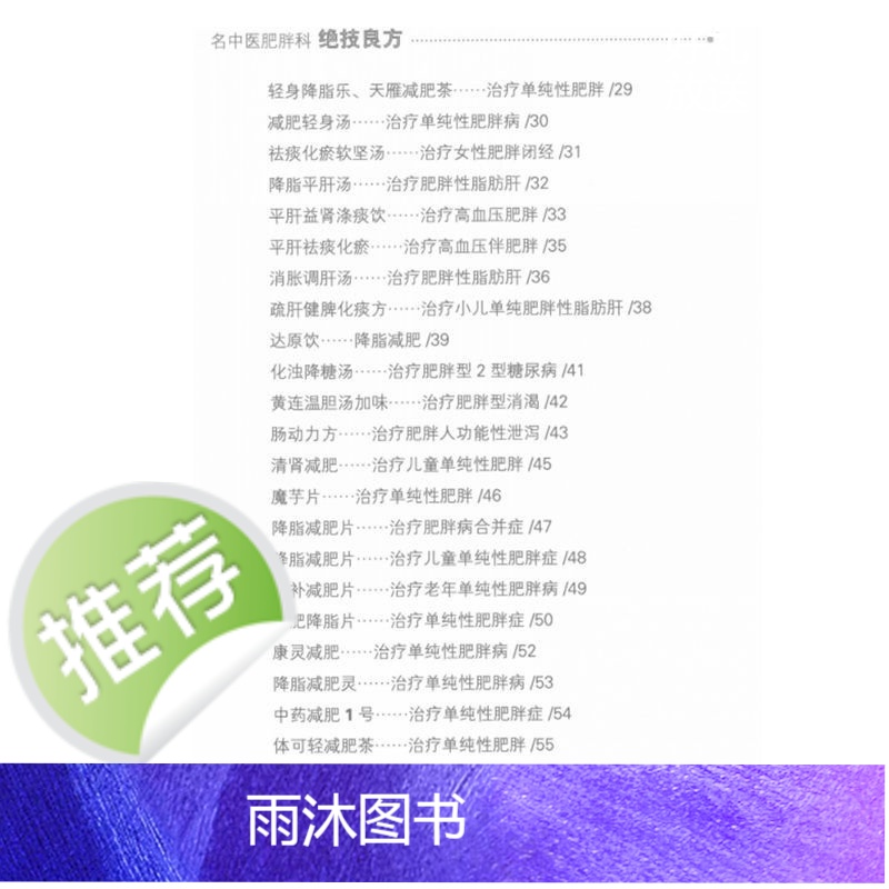 名中医肥胖科绝技良方 179页 32开本 2009高清大图