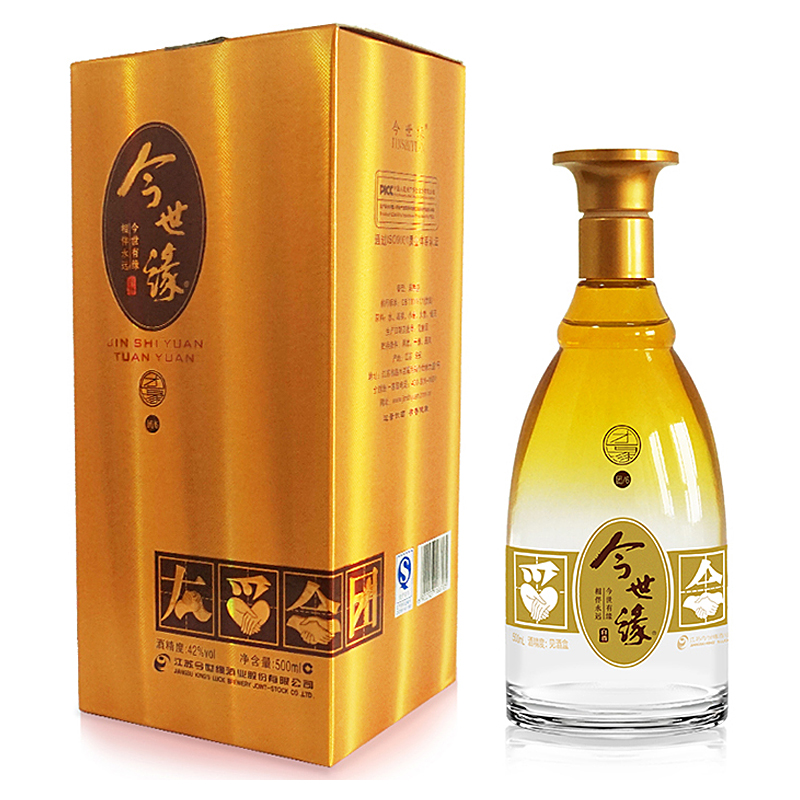 今世缘 团缘 团6 42度 500ml 单瓶 浓香型 白酒