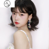 JiMi夏日牵牛花花簇耳环项链套装