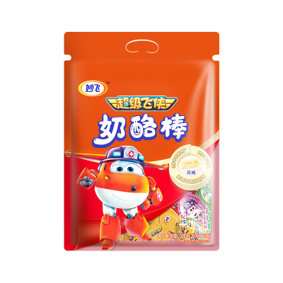 妙飞棒棒奶酪超级飞侠牛奶高钙儿童零食休闲营养乳酪500g*2原味(加赠100g随机口味,共1100g)