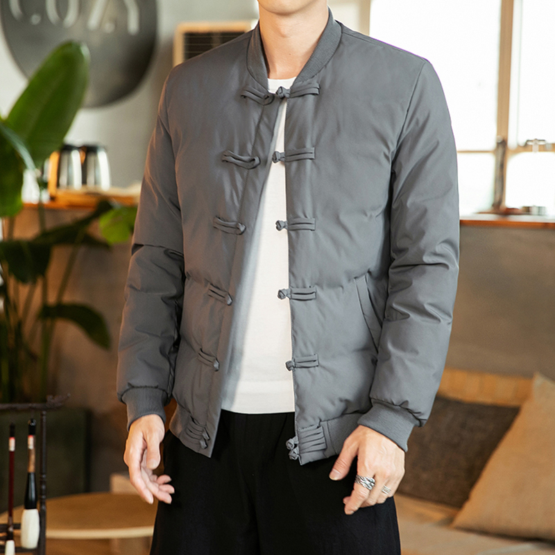 yuansu复古中国风男装唐装棉袄男中老年棉衣男冬季加厚棉服短款大码