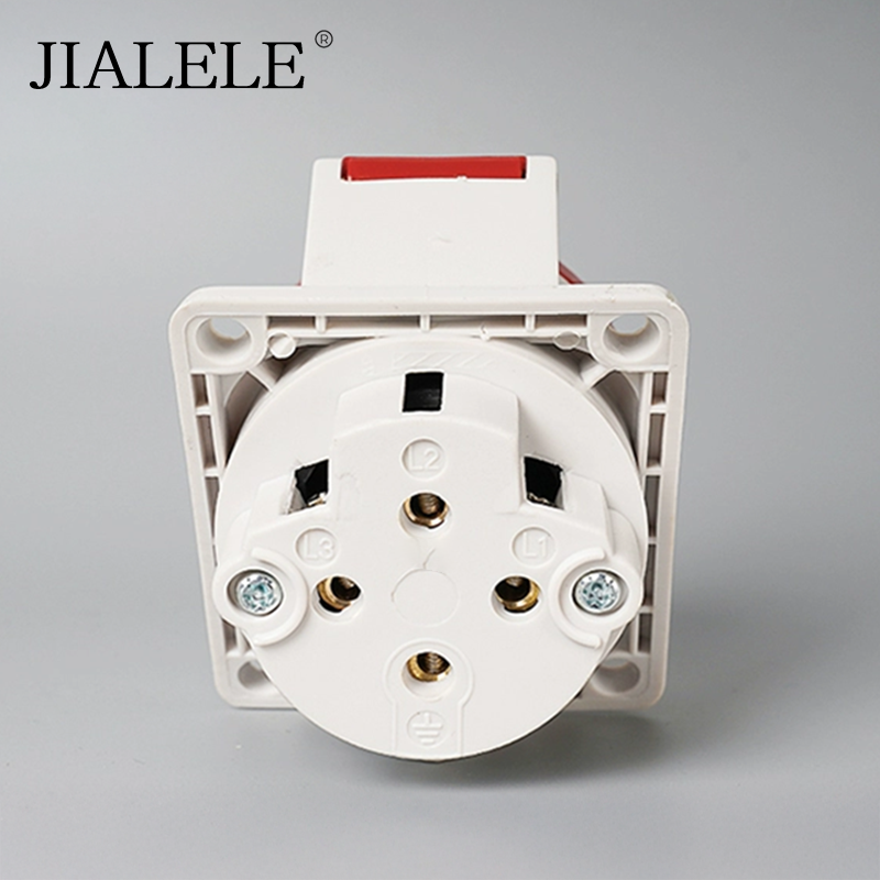 JIALELE 航空插座斜 16A 5孔 个高清大图