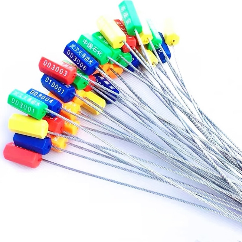 一次性钢丝封条 抽紧式塑料铅封锁扣电表集装箱物流封签施封锁扎带 30厘米长(100条)