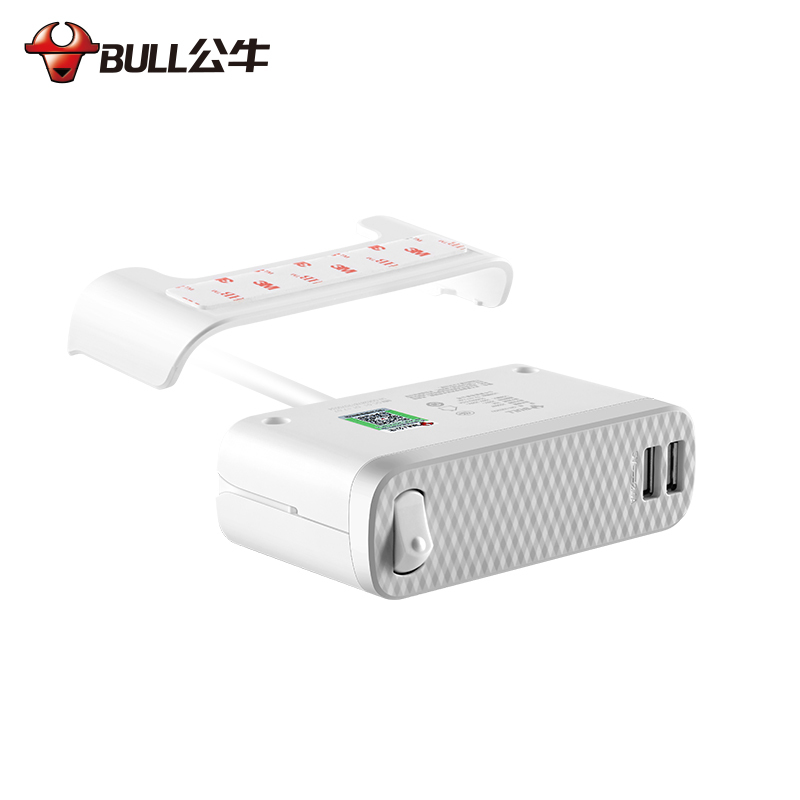 公牛(BULL)桌面USB插座 GN-U202GU办公系列可粘贴桌边全长1.8米插排/排插/接线板/拖线板
