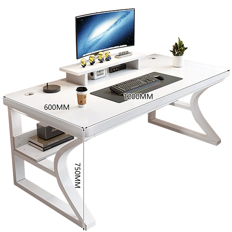 中豫鑫泽ZYXZ5040237 实木电脑桌台式书桌卧室家用办公桌 1.2米白色高清大图