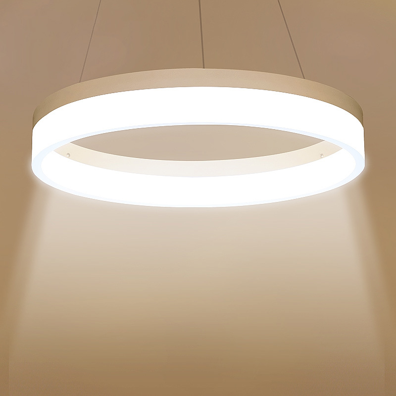 闪电客led餐厅吊灯现代简约2021年客厅餐桌灯创意环形极简轻奢圆环sdk