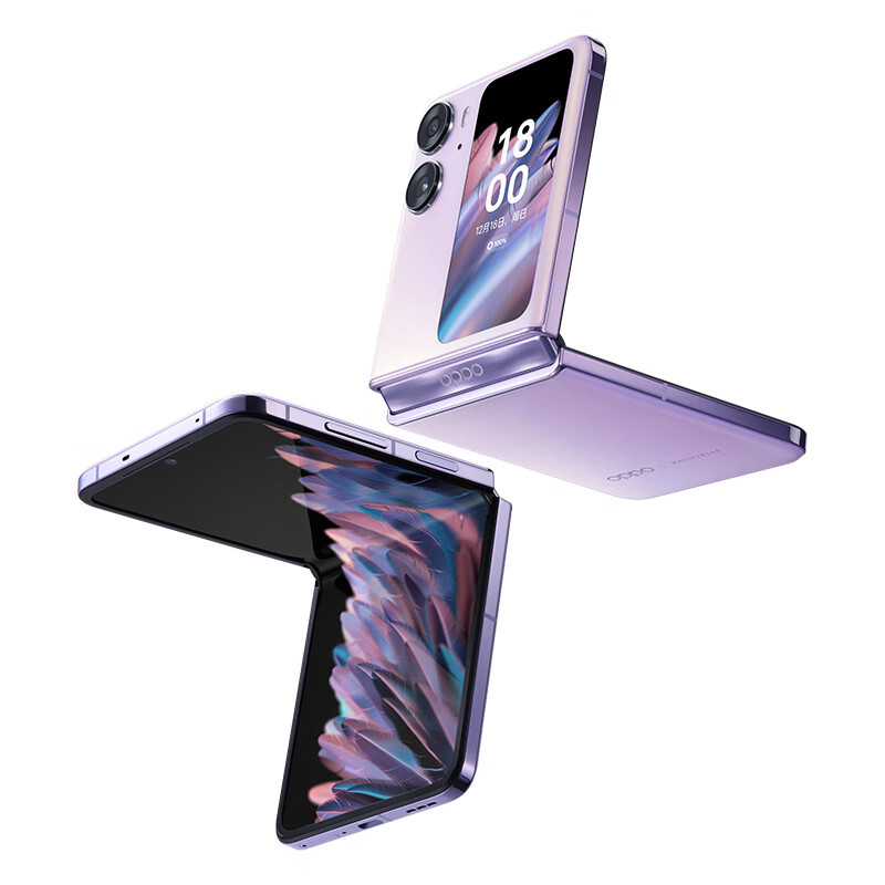 OPPO Find N2 Flip 慕紫 8GB+256GB 天玑9000+旗舰芯 120Hz折叠屏 5000万像素超清外屏自拍 全网通5G折叠屏手机