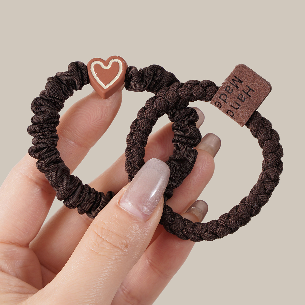 高弹力耐用皮套头绳皮筋女扎头发高端橡皮筋简约气质发圈图片,高清实拍大图—苏宁易购