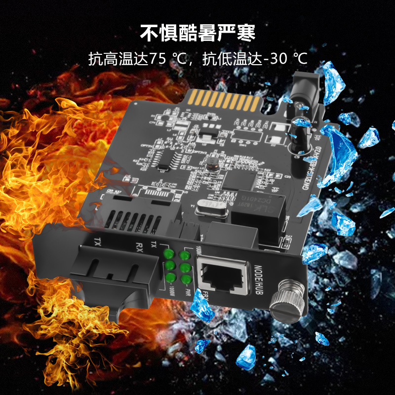 博扬 BY-KG611S-SC-40KM 千兆单模双纤插卡式光纤收发器 支持16槽机架 防雷SC接口40公里