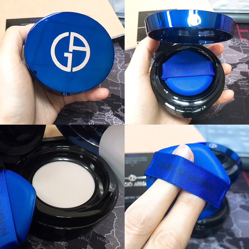 [送礼专属]GA阿玛尼(ARMANI) 午夜蓝气垫粉饼14g 全能气垫水粉霜SPF50/PA+++