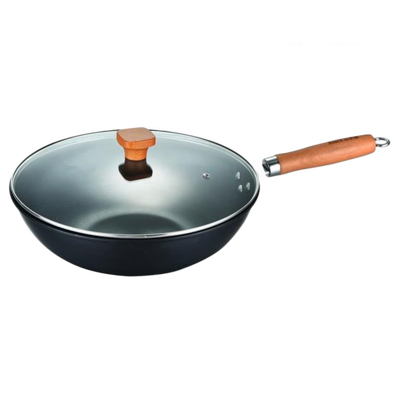 巴尔德 BC-016 玄铁居家生活炒锅B 韵味木柄 国味爆炒 32CM 不锈耐磨 单个价
