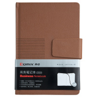 齐心(COMIX) C5835 磁扣皮面笔记本 25K 146张 棕色 12本起订 一本价