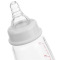 贝亲(PIGEON)标准口径玻璃奶瓶240ml AA85 M号奶嘴3-6个月送配件白色手柄+吸管组
