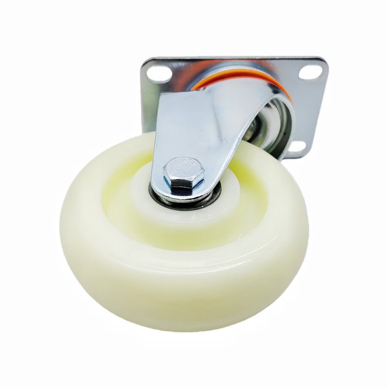 合予成尼龙轮4寸脚轮万向轮轮子滑轮手推车板车承重定向轮转向轮高清大图