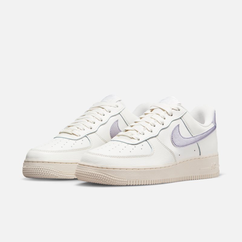 nike耐克女鞋airforce1白紫空军一号低帮运动鞋板鞋dv7470100