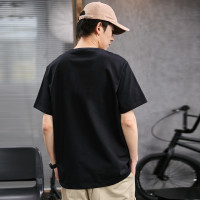 [1.5折价34元]唐狮夏款短袖T恤男士短袖T恤男前胸下摆印花圆领短袖T恤