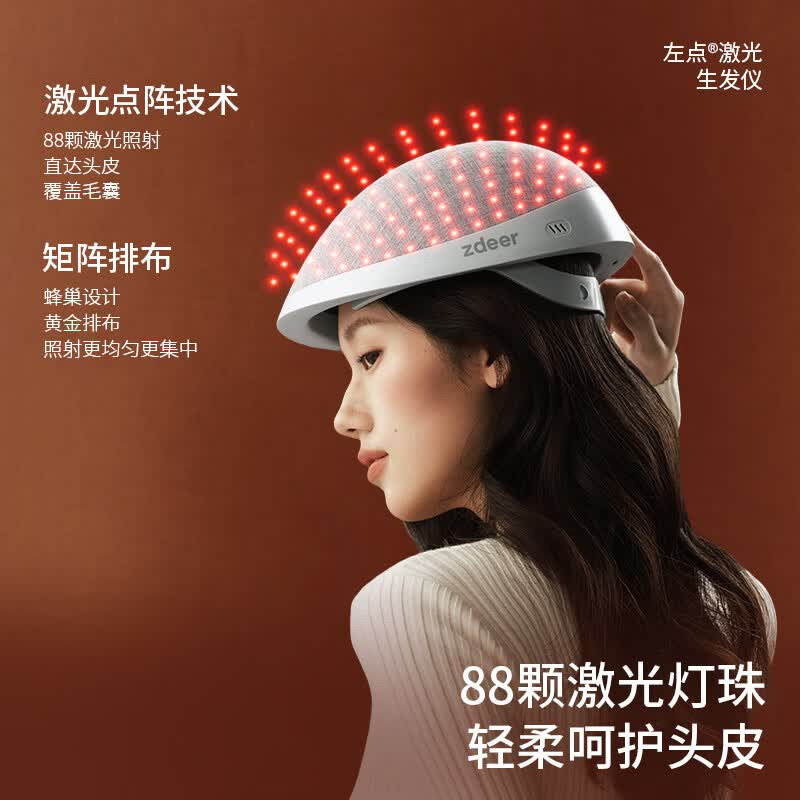 左点生发仪轻量化设计全头贴合科技生发治疗脱发ZD-SF7N高清大图