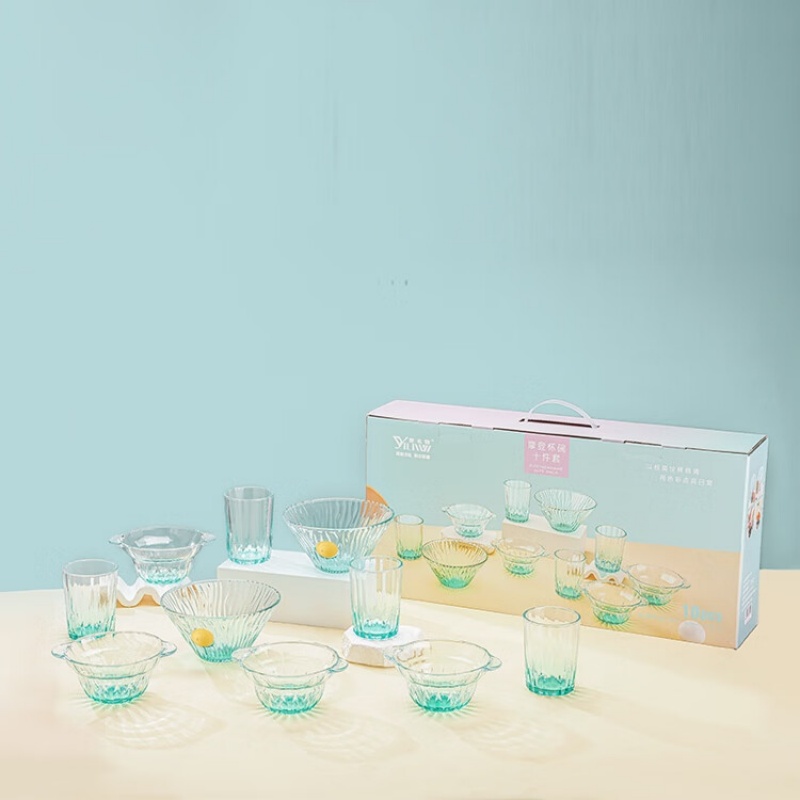 壹礼物摩登杯碗十件套(蓝色/紫色)高清大图