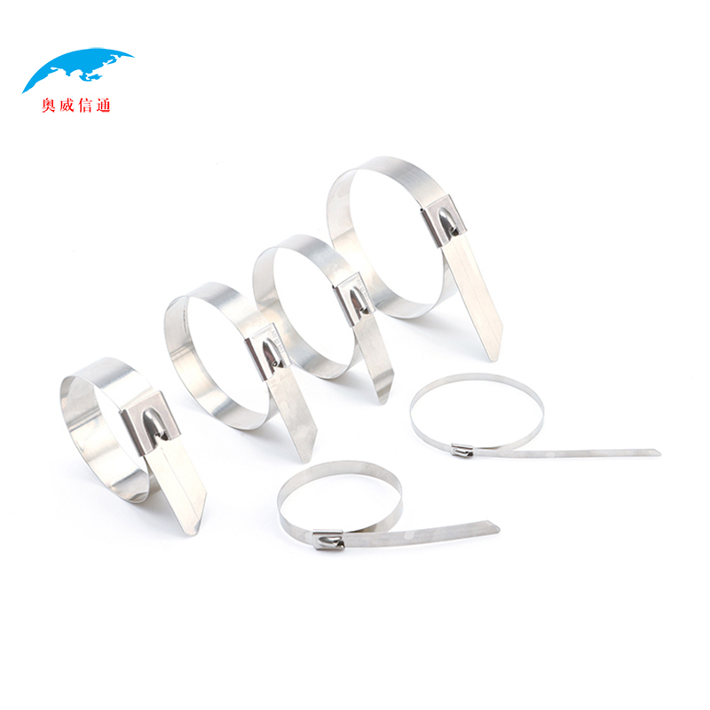 奥威信通 自锁钢珠卡扣不锈钢扎带 根