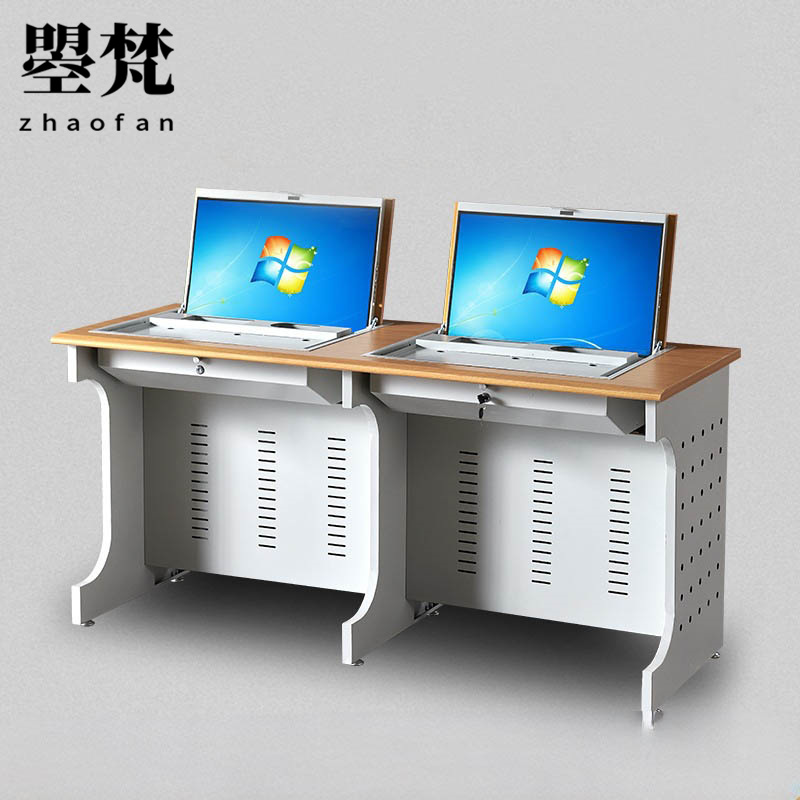 曌梵翻转电脑桌双人张高清大图