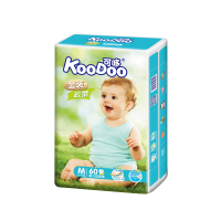 可哆(KooDoo)纸尿裤 金装云柔婴儿尿不湿 中号M码60片[6-11kg]