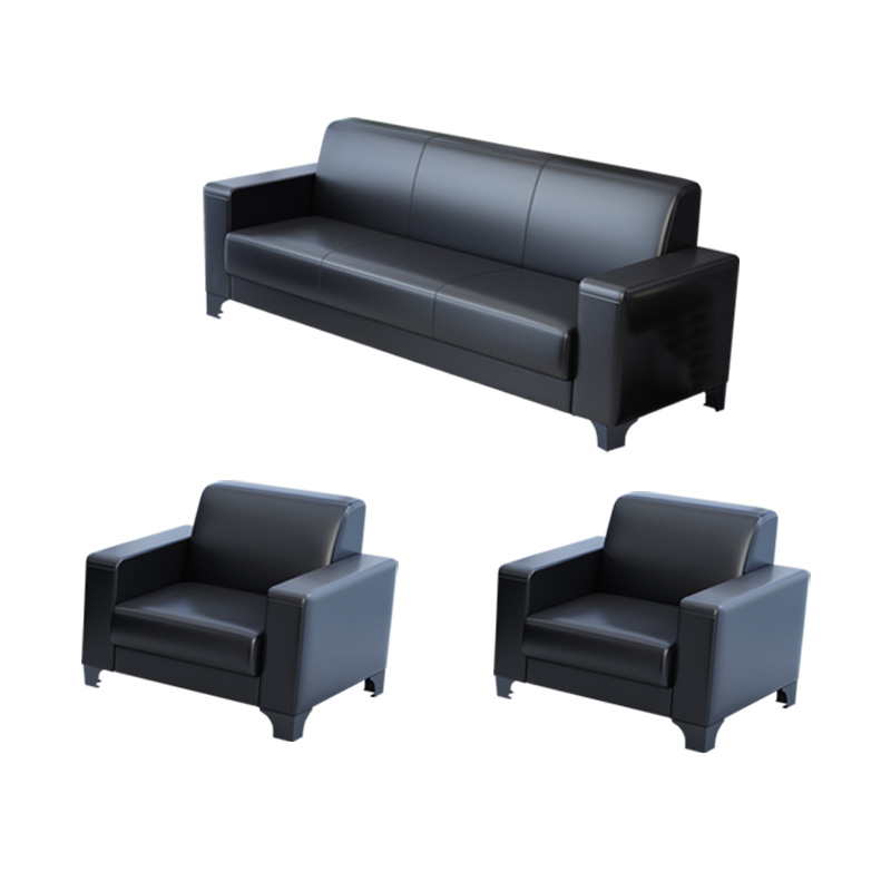豫亨 办公沙发商务接待沙发简约皮沙发会客办公室沙发茶几组合会客沙发高清大图