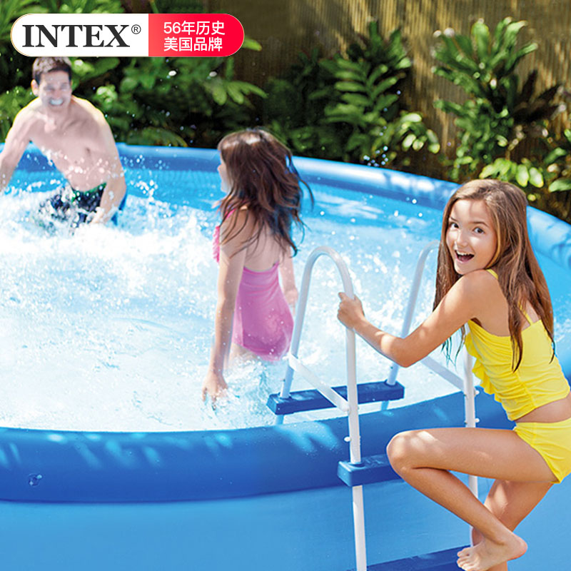 INTEX充气游泳池超大号家用儿童成人加厚家庭小孩水上乐园戏水池