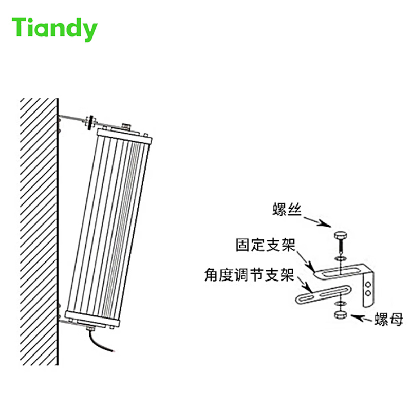 天地伟业 音响室外音柱音箱50W TC-C5002高清大图