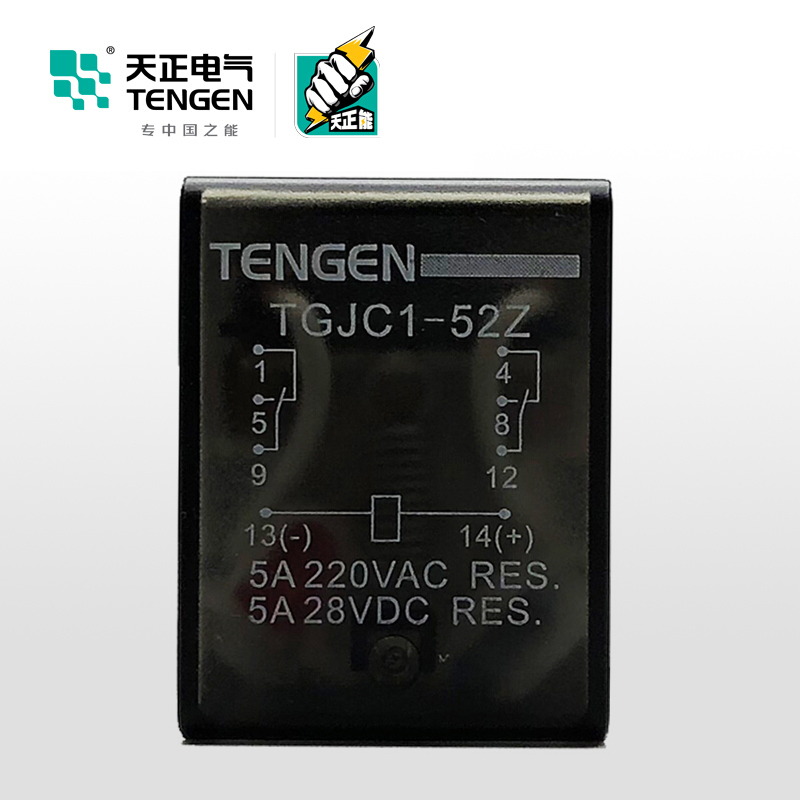 天正电气 TGJC1 小型 5A 2Z 不带灯 220VAC 340040400011 中间继电器