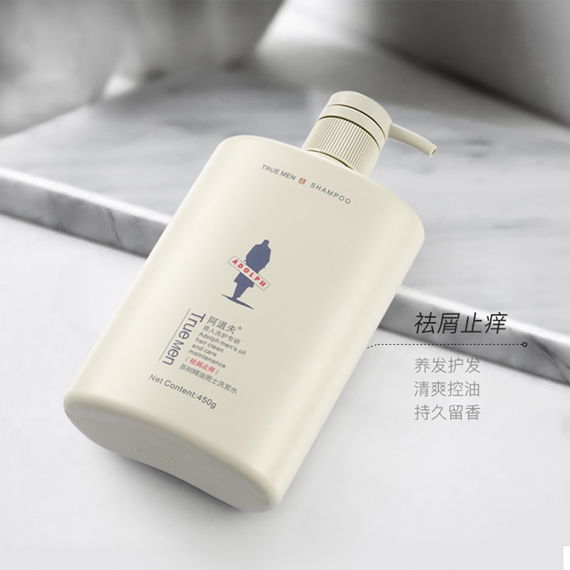 阿道夫男士茶树精油祛屑止痒洗发水450g