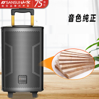 山水(SANSUI) SA5-10广场舞音响户外拉杆大功率便携式移动蓝牙音箱直播K歌会议重低音带双无线话筒麦克风