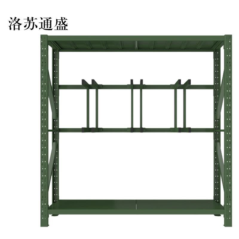 洛苏通盛消防铁锹镐农具摆放架安保装备器材存放架军绿色拆装盾牌货架锹镐架2000*600*2000常规款图片