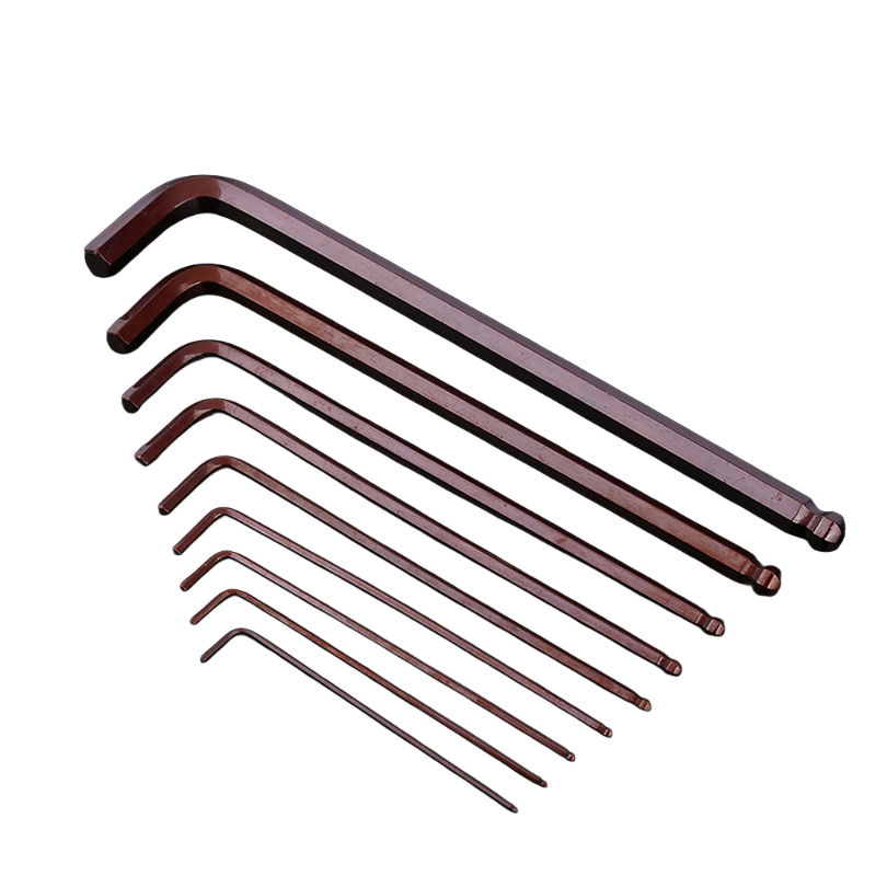 欧克(Ouke)9件套古铜色球头特长内六角扳手1.5mm-10mmOK-6601\盒高清大图