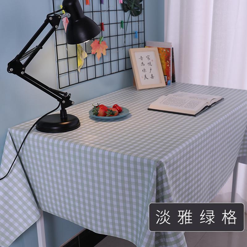 家柏饰(CORATED)桌布布艺pvc防水防油免洗格子宿舍茶几垫桌布餐桌布桌垫 北欧