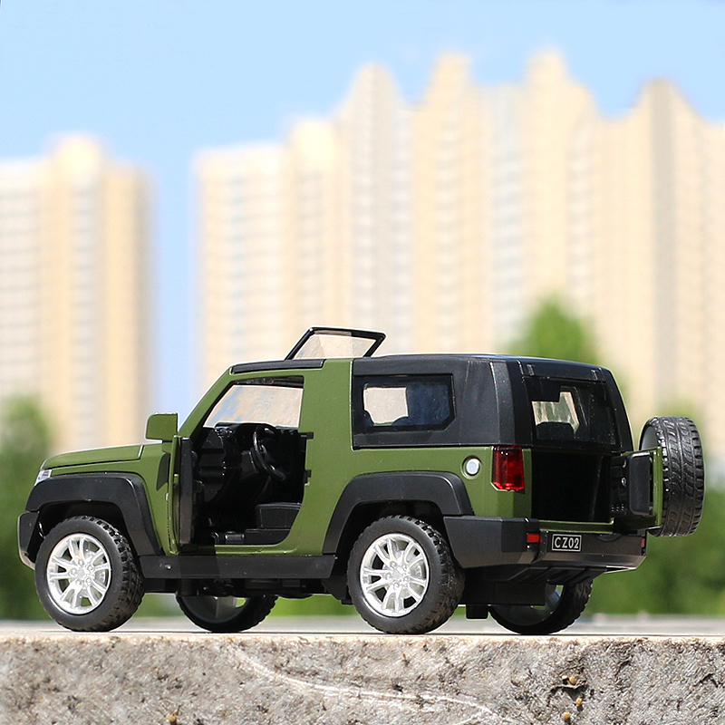 北汽吉普车合金车模大脚越野车仿真儿童玩具车回力车男孩汽车模型