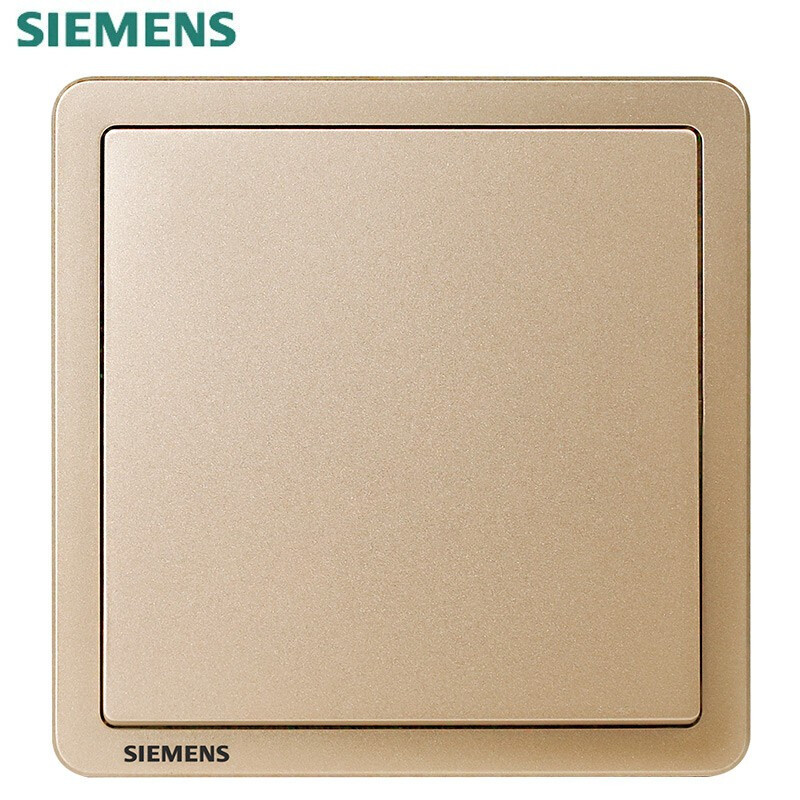 西门子（SIEMENS）开关插座面板 致典系列日耀金色开关插座 一开多控（中途开关）