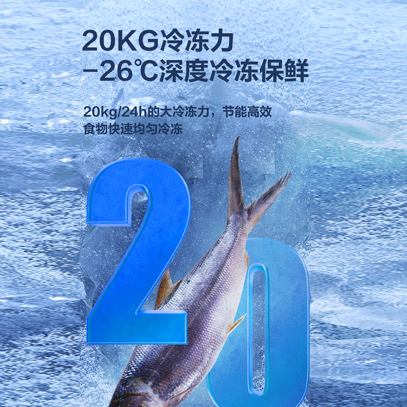 新飞(FRESTEC) 冰柜家用节能一级能效大容量商用冷柜冷藏冻柜冰柜BC/BD-201KHAT