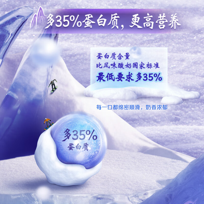 [4月生产]伊利安慕希AMX长白山蓝莓奶昔风味酸奶230g*10瓶/箱 礼盒装高清大图