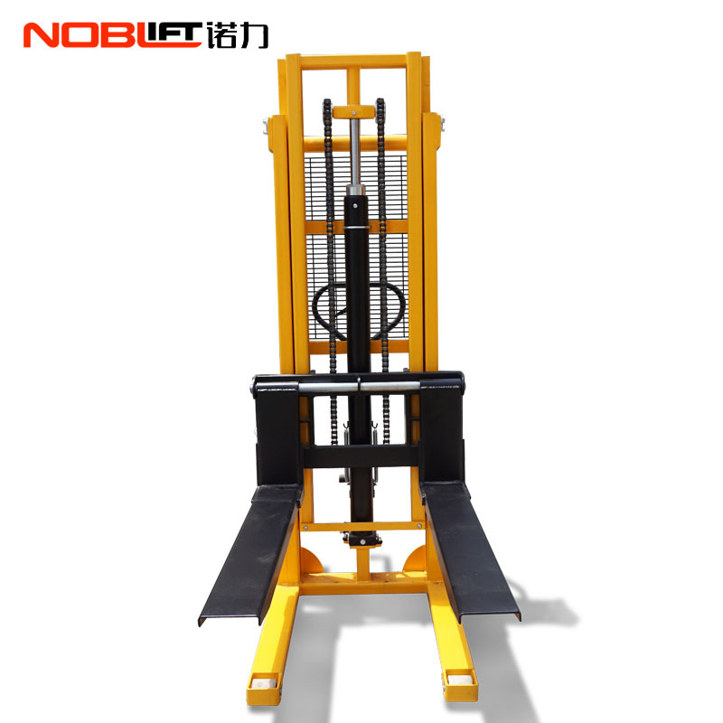 诺力 Noblift SFH1016手动堆高车黄色1T货叉长900货叉宽330-740(可调),带脚踏功能