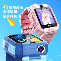 智天使GIDNO儿童电话手表X18全网通双摄大屏视频通话语音微聊智能机器人防水定位天才学生 粉色