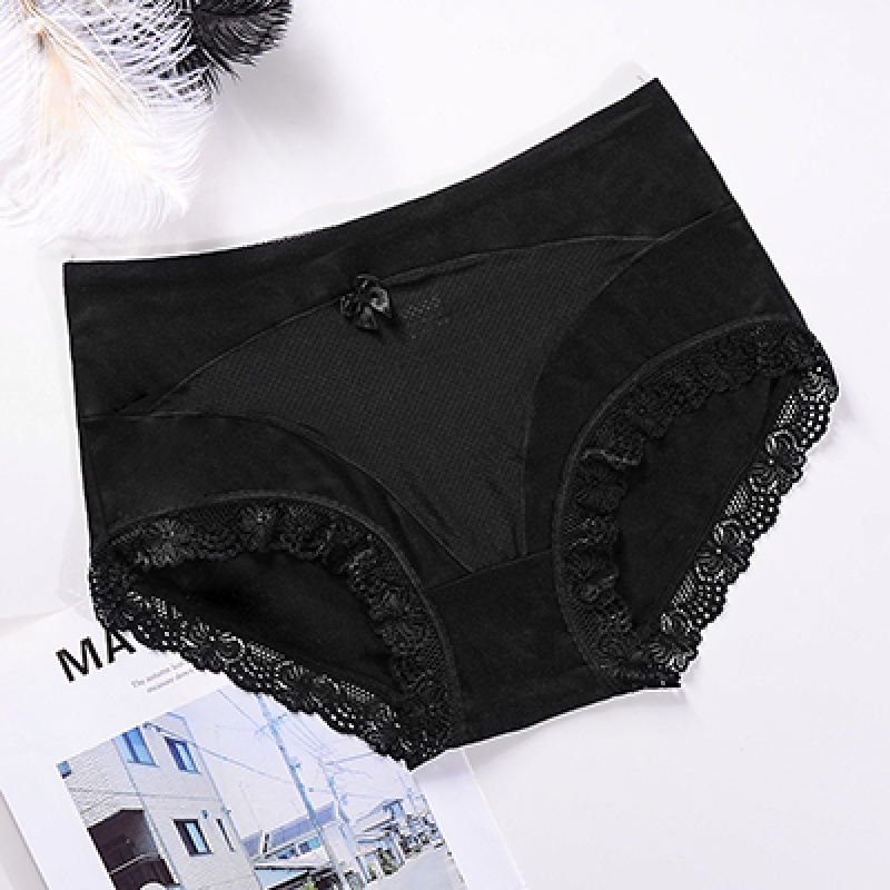 suntek大码内裤女胖mm200斤中腰宽松透气莫代尔棉性感蕾丝女士裤头