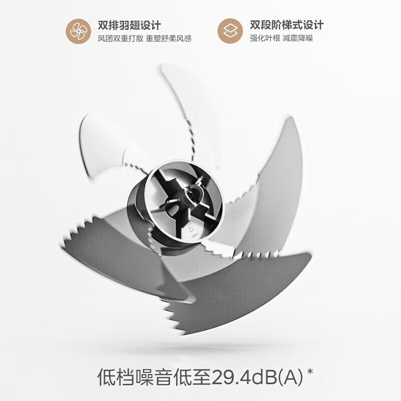 美的(Midea)循环电风扇家用落地扇立式风扇转页扇空气循环立式9叶变频温控遥控 黑色 FGD24UCR高清大图