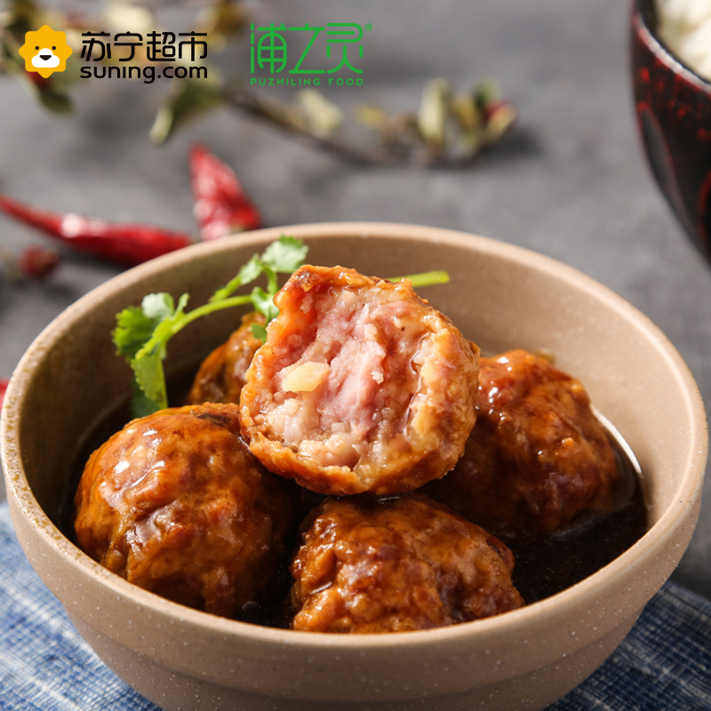 浦之灵 红烧狮子头 400g 方便菜 6个装 加热即食
