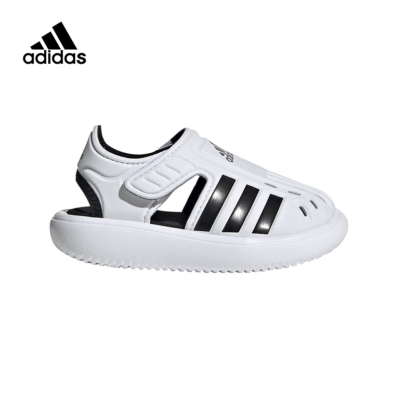 婴童 adidas Closed-toe Summer Water 防滑耐磨轻便 低帮 运动凉鞋 黑白 GW0388