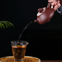 系客舟紫砂壶全手工宜兴原矿紫泥茶壶功夫茶具 龙玺石瓢壶名家吴文彩纯手工制作泡茶壶